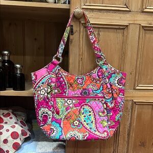 Vera Bradley Tote in Retired Pink Swirls Pattern